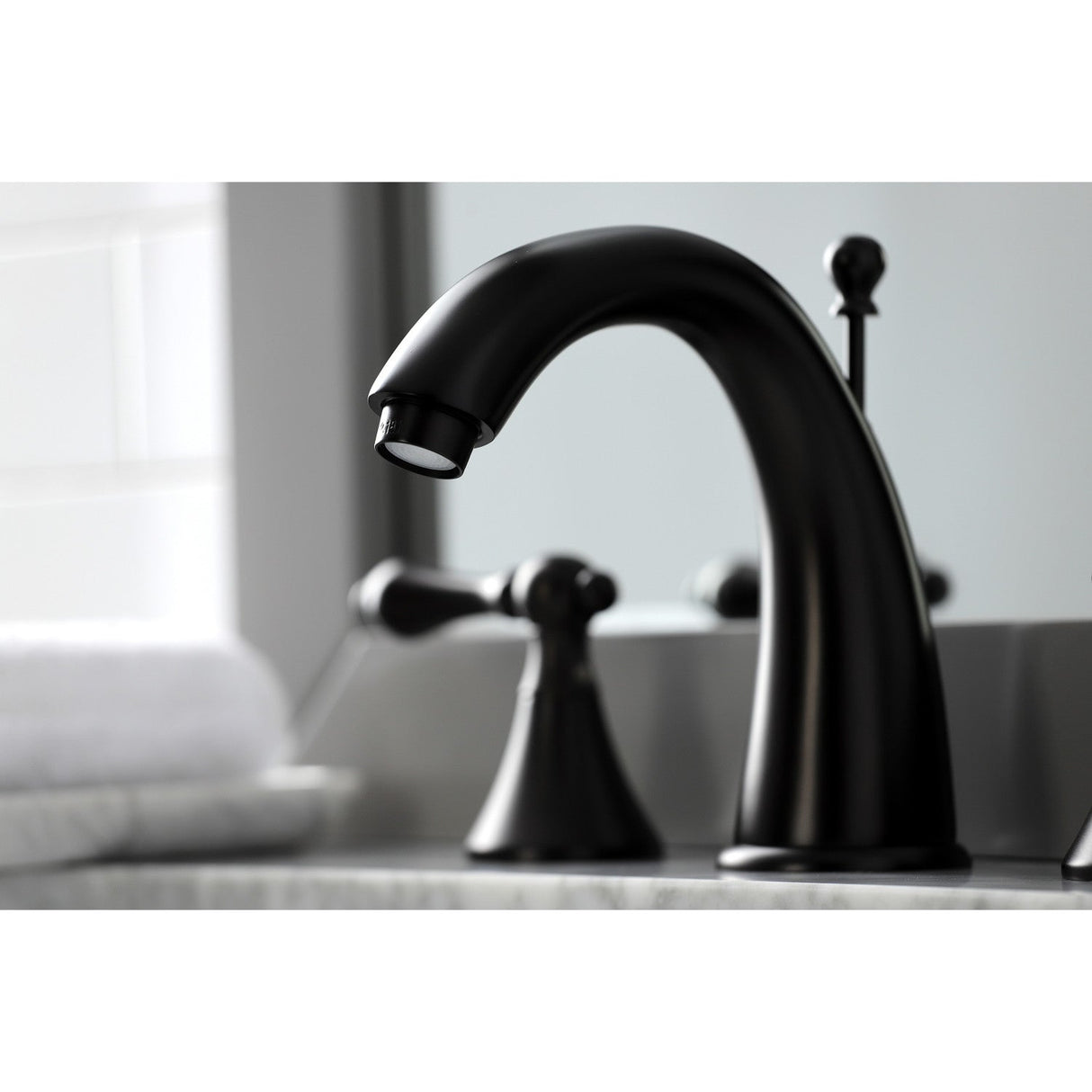 Naples KS2975AL Two-Handle 3-Hole Deck Mount Widespread Bathroom Faucet with Brass Pop-Up, Oil Rubbed Bronze