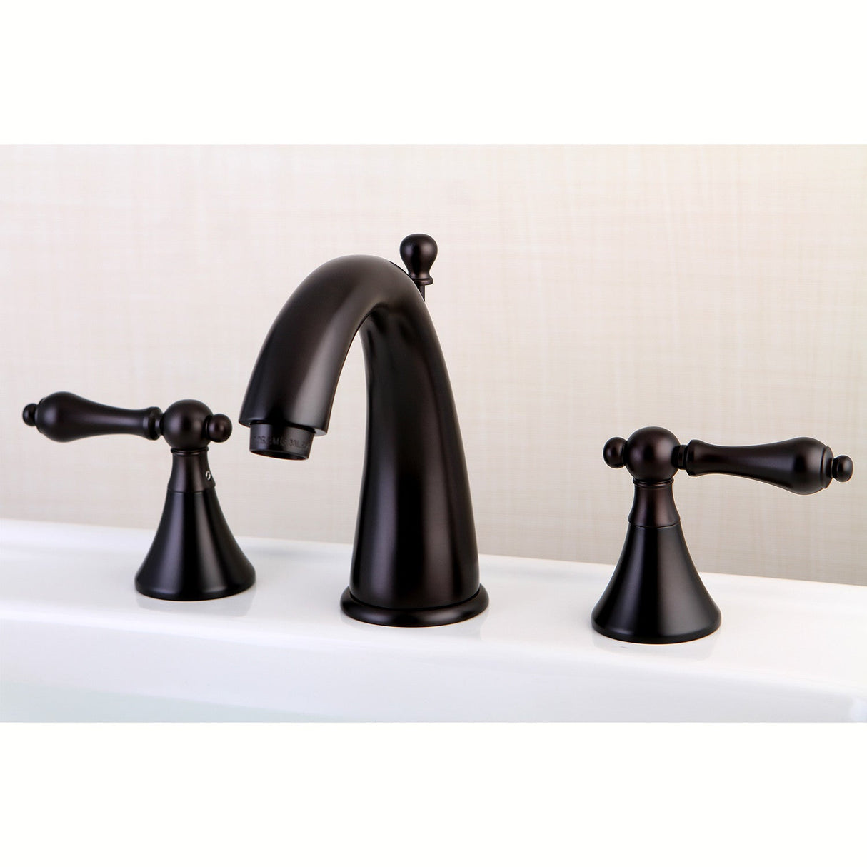 Naples KS2975AL Two-Handle 3-Hole Deck Mount Widespread Bathroom Faucet with Brass Pop-Up, Oil Rubbed Bronze