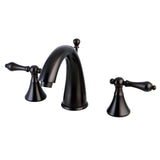 Naples KS2975AL Two-Handle 3-Hole Deck Mount Widespread Bathroom Faucet with Brass Pop-Up, Oil Rubbed Bronze