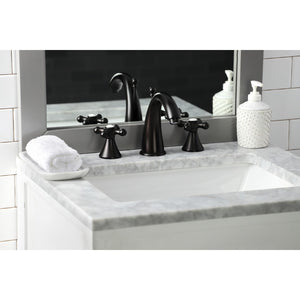 Naples KS2975AX Two-Handle 3-Hole Deck Mount Widespread Bathroom Faucet with Brass Pop-Up, Oil Rubbed Bronze