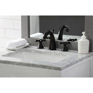 Naples KS2975AX Two-Handle 3-Hole Deck Mount Widespread Bathroom Faucet with Brass Pop-Up, Oil Rubbed Bronze