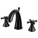 English Country KS2975BX Two-Handle 3-Hole Deck Mount Widespread Bathroom Faucet with Brass Pop-Up, Oil Rubbed Bronze
