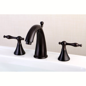 Naples KS2975NL Two-Handle 3-Hole Deck Mount Widespread Bathroom Faucet with Brass Pop-Up, Oil Rubbed Bronze