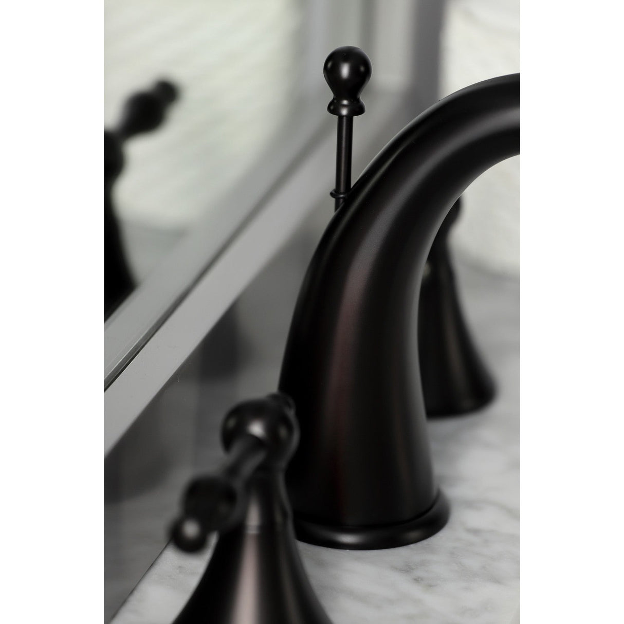 Naples KS2975NL Two-Handle 3-Hole Deck Mount Widespread Bathroom Faucet with Brass Pop-Up, Oil Rubbed Bronze