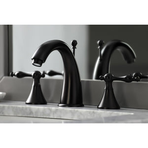 Naples KS2975NL Two-Handle 3-Hole Deck Mount Widespread Bathroom Faucet with Brass Pop-Up, Oil Rubbed Bronze