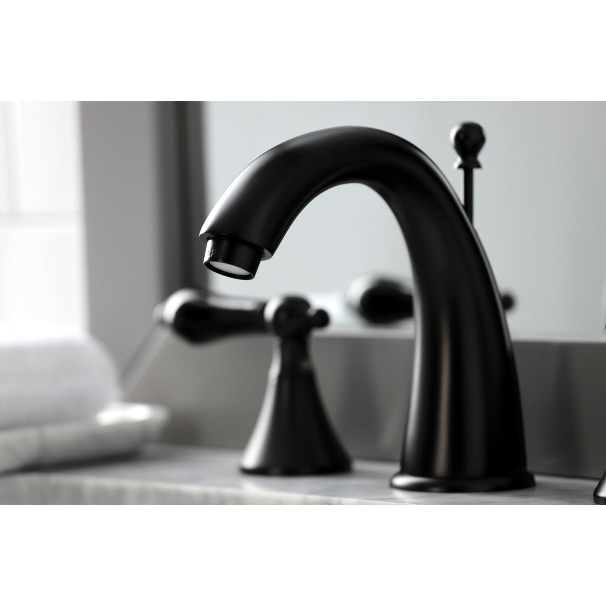 Duchess KS2975PKL Two-Handle Deck Mount Widespread Bathroom Faucet with Brass Pop-Up, Oil Rubbed Bronze