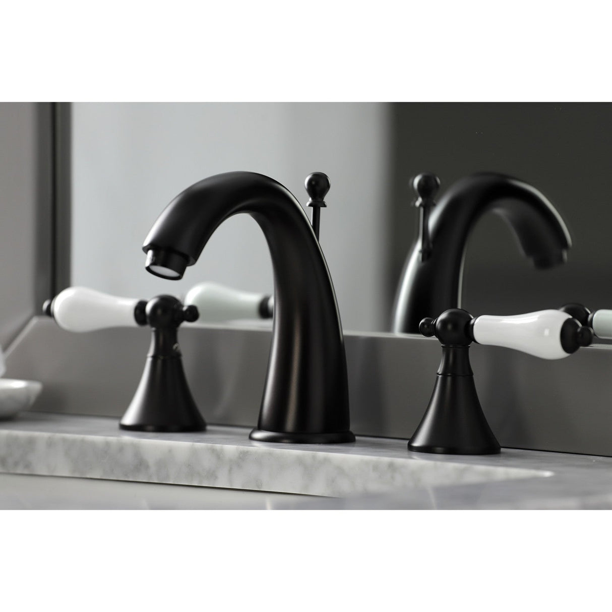 Naples KS2975PL Two-Handle 3-Hole Deck Mount Widespread Bathroom Faucet with Brass Pop-Up, Oil Rubbed Bronze