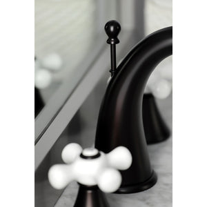 Naples KS2975PX Two-Handle 3-Hole Deck Mount Widespread Bathroom Faucet with Brass Pop-Up, Oil Rubbed Bronze