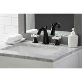 Naples KS2975PX Two-Handle 3-Hole Deck Mount Widespread Bathroom Faucet with Brass Pop-Up, Oil Rubbed Bronze