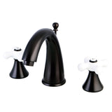 Naples KS2975PX Two-Handle 3-Hole Deck Mount Widespread Bathroom Faucet with Brass Pop-Up, Oil Rubbed Bronze