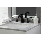 Wilshire KS2975WLL Two-Handle 3-Hole Deck Mount Widespread Bathroom Faucet with Brass Pop-Up, Oil Rubbed Bronze