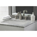 English Country KS2978BX Two-Handle 3-Hole Deck Mount Widespread Bathroom Faucet with Brass Pop-Up, Brushed Nickel