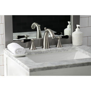 Duchess KS2978PKL Two-Handle Deck Mount Widespread Bathroom Faucet with Brass Pop-Up, Brushed Nickel