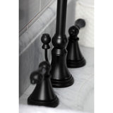 Duchess KS2980PKL Two-Handle 3-Hole Deck Mount Widespread Bathroom Faucet with Brass Pop-Up, Matte Black