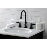 Duchess KS2980PKL Two-Handle 3-Hole Deck Mount Widespread Bathroom Faucet with Brass Pop-Up, Matte Black