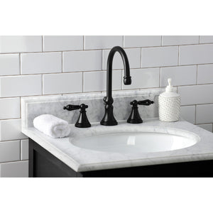 Duchess KS2980PKL Two-Handle 3-Hole Deck Mount Widespread Bathroom Faucet with Brass Pop-Up, Matte Black