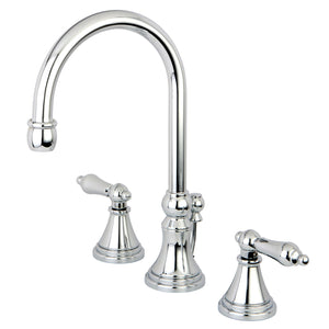 Governor KS2981AL Two-Handle 3-Hole Deck Mount Widespread Bathroom Faucet with Brass Pop-Up, Polished Chrome