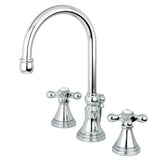 Governor KS2981AX Two-Handle 3-Hole Deck Mount Widespread Bathroom Faucet with Brass Pop-Up, Polished Chrome