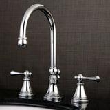 Governor KS2981BL Two-Handle 3-Hole Deck Mount Widespread Bathroom Faucet with Brass Pop-Up, Polished Chrome