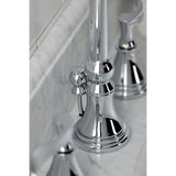 Century KS2981CFL Two-Handle 3-Hole Deck Mount Widespread Bathroom Faucet with Brass Pop-Up, Polished Chrome