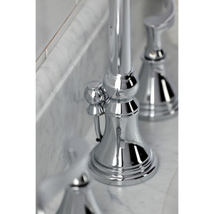 Century KS2981CFL Two-Handle 3-Hole Deck Mount Widespread Bathroom Faucet with Brass Pop-Up, Polished Chrome