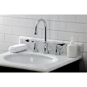 Century KS2981CFL Two-Handle 3-Hole Deck Mount Widespread Bathroom Faucet with Brass Pop-Up, Polished Chrome