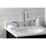 Century KS2981CFL Two-Handle 3-Hole Deck Mount Widespread Bathroom Faucet with Brass Pop-Up, Polished Chrome