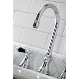 Duchess KS2981PKL Two-Handle 3-Hole Deck Mount Widespread Bathroom Faucet with Brass Pop-Up, Polished Chrome