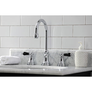 Duchess KS2981PKL Two-Handle 3-Hole Deck Mount Widespread Bathroom Faucet with Brass Pop-Up, Polished Chrome