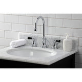 Duchess KS2981PKL Two-Handle 3-Hole Deck Mount Widespread Bathroom Faucet with Brass Pop-Up, Polished Chrome