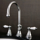Governor KS2981PL Two-Handle 3-Hole Deck Mount Widespread Bathroom Faucet with Brass Pop-Up, Polished Chrome