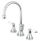 Governor KS2981PL Two-Handle 3-Hole Deck Mount Widespread Bathroom Faucet with Brass Pop-Up, Polished Chrome