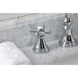 Millennium KS2981ZX Two-Handle 3-Hole Deck Mount Widespread Bathroom Faucet with Brass Pop-Up, Polished Chrome