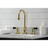 Duchess KS2982PKL Two-Handle 3-Hole Deck Mount Widespread Bathroom Faucet with Brass Pop-Up, Polished Brass