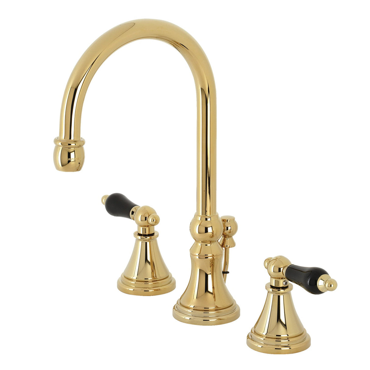 Duchess KS2982PKL Two-Handle 3-Hole Deck Mount Widespread Bathroom Faucet with Brass Pop-Up, Polished Brass