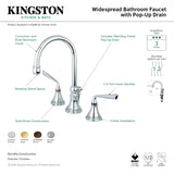 Silver Sage KS2982ZL Two-Handle 3-Hole Deck Mount Widespread Bathroom Faucet with Brass Pop-Up, Polished Brass