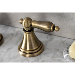 Governor KS2983AL Two-Handle 3-Hole Deck Mount Widespread Bathroom Faucet with Brass Pop-Up, Antique Brass