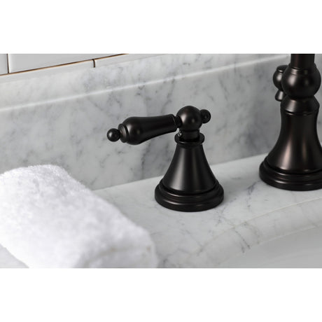 Governor KS2985AL Two-Handle 3-Hole Deck Mount Widespread Bathroom Faucet with Brass Pop-Up, Oil Rubbed Bronze