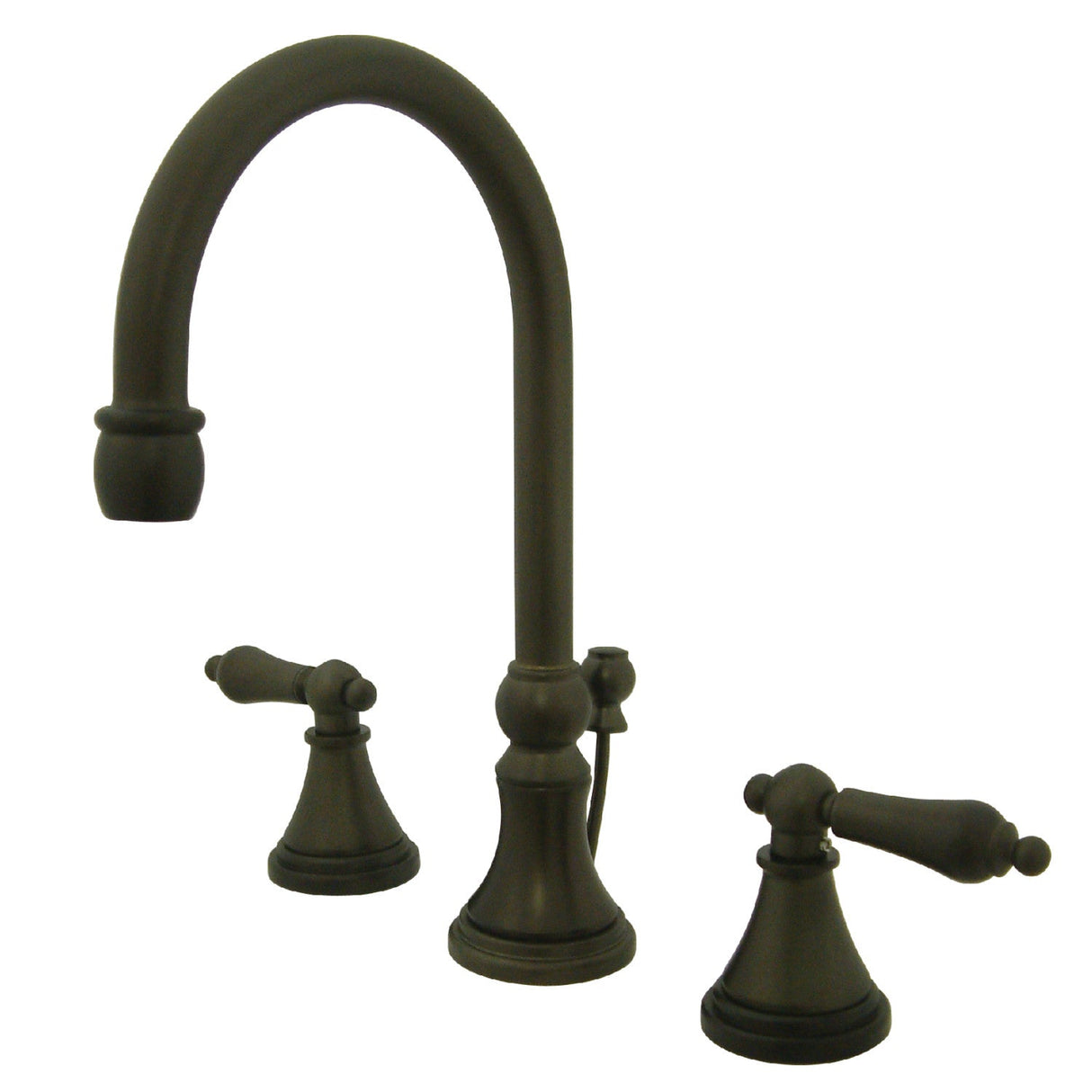 Governor KS2985AL Two-Handle 3-Hole Deck Mount Widespread Bathroom Faucet with Brass Pop-Up, Oil Rubbed Bronze