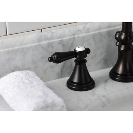Heirloom KS2985BAL Two-Handle 3-Hole Deck Mount Widespread Bathroom Faucet with Brass Pop-Up, Oil Rubbed Bronze