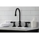 Heirloom KS2985BAL Two-Handle 3-Hole Deck Mount Widespread Bathroom Faucet with Brass Pop-Up, Oil Rubbed Bronze
