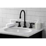 Heirloom KS2985BAL Two-Handle 3-Hole Deck Mount Widespread Bathroom Faucet with Brass Pop-Up, Oil Rubbed Bronze