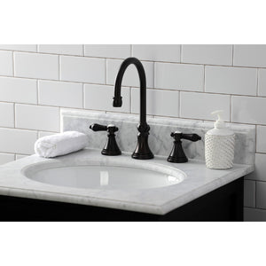 Heirloom KS2985BAL Two-Handle 3-Hole Deck Mount Widespread Bathroom Faucet with Brass Pop-Up, Oil Rubbed Bronze