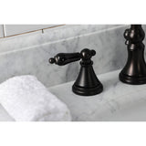 Duchess KS2985PKL Two-Handle 3-Hole Deck Mount Widespread Bathroom Faucet with Brass Pop-Up, Oil Rubbed Bronze