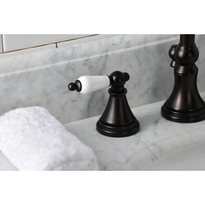 Governor KS2985PL Two-Handle 3-Hole Deck Mount Widespread Bathroom Faucet with Brass Pop-Up, Oil Rubbed Bronze