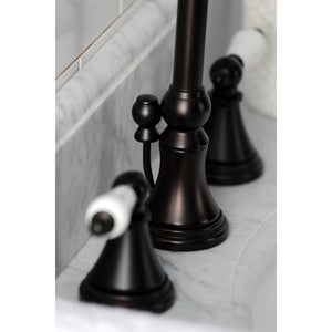 Governor KS2985PL Two-Handle 3-Hole Deck Mount Widespread Bathroom Faucet with Brass Pop-Up, Oil Rubbed Bronze