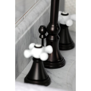 Governor KS2985PX Two-Handle 3-Hole Deck Mount Widespread Bathroom Faucet with Brass Pop-Up, Oil Rubbed Bronze