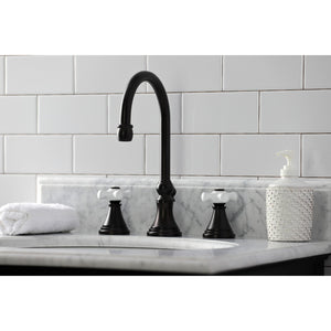 Governor KS2985PX Two-Handle 3-Hole Deck Mount Widespread Bathroom Faucet with Brass Pop-Up, Oil Rubbed Bronze