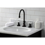 Governor KS2985PX Two-Handle 3-Hole Deck Mount Widespread Bathroom Faucet with Brass Pop-Up, Oil Rubbed Bronze