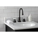 Governor KS2985PX Two-Handle 3-Hole Deck Mount Widespread Bathroom Faucet with Brass Pop-Up, Oil Rubbed Bronze